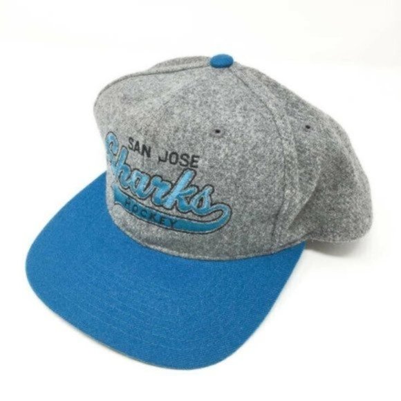 90s Vintage Starter San Jose Sharks Melton Hat NHL - Picture 2 of 7